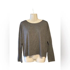 Athleta Gray Open Back Key Hole Top